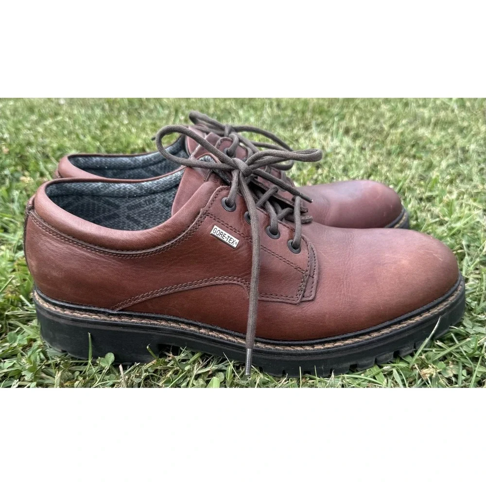 Johnston & Murphy Sport Shoes Mens Size 9.5 Brown Leather Gore-Tex Waterproof